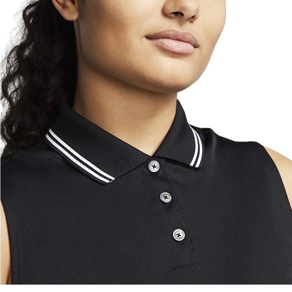 Nike Women's Nike Dri-fit Victory Golf Polo, Black/White/White, X-Large